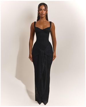 Mars the Label Tie Front Maxi Dress - Blue