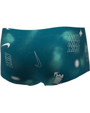 Nike Hydrastrong Multi Print Square Leg Brief - Blue