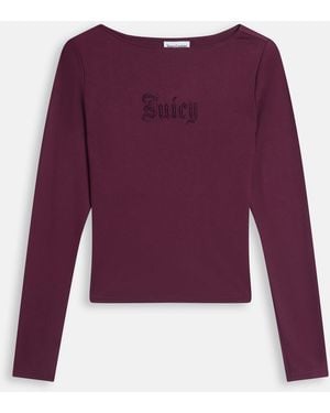 Juicy Couture Mia Long-Sleeve T-Shirt - Purple