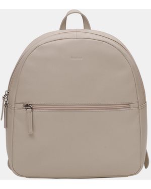 Firetrap Leather Zip Backpack - Grey