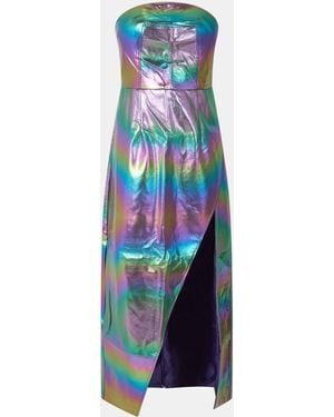 Amy Lynn Metallic Maxi Dress - Blue