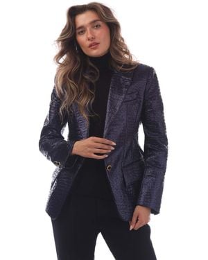 Tom Ford The Jacquetta Single Breasted Jacket - Blue