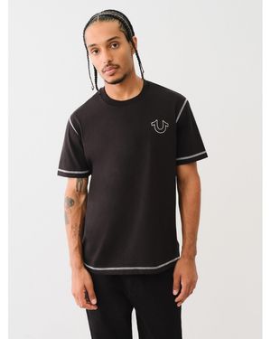 TRUE RELIGION Big T Horseshoe Tee - Black
