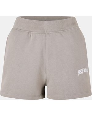 Jack Wills Graphic Fleece Jogger Shorts - Grey