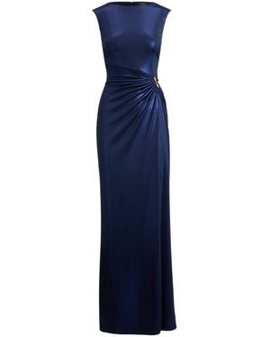 Ralph Lauren Ilianne Real Leather Ball Gown - Blue