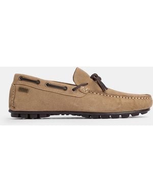 Barbour Courage Driver Shoes - Natural