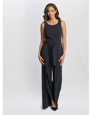 Gina Bacconi Dottie Wrap Effect Jumpsuit - Blue