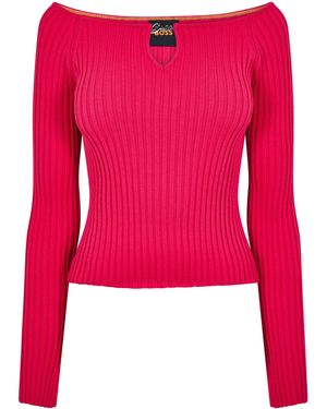 BOSS C Fayez Knitted Top - Red