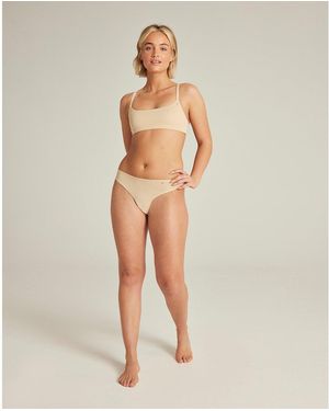 Nudea The Dipped Thong Second Skin Stretch - Natural