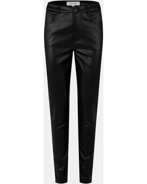 Jack Wills Faux Leather Skinny Trouser - Black