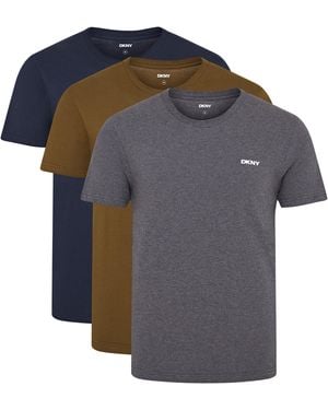 DKNY 3 Pack Short Sleeve T-Shirts Giants - Grey