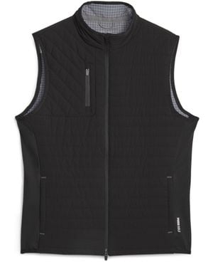 PUMA Scotia Quilted Performance Golf Vest - Black