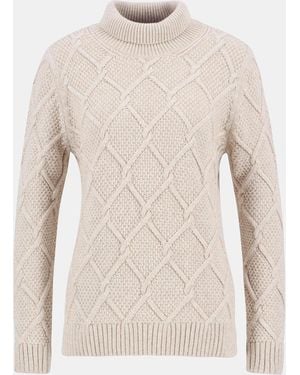 Barbour Burne Roll Neck Jumper - Natural