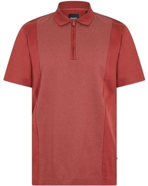 BOSS Paras Short Sleeve Polo Shirt - Red