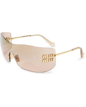 Miu Miu 0Mu B53S Round Sunglasses - Natural