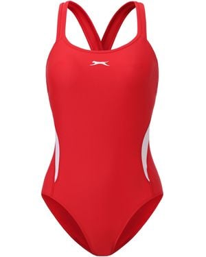 Slazenger 1881 Lycra Xtra Life X Back Swimsuit Ladies - Red