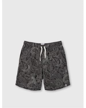 Pretty Green Fleece Jogger Shorts - Grey