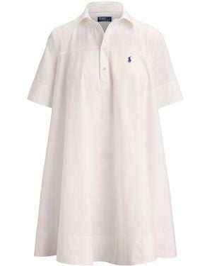 Polo Ralph Lauren Babydoll Shirt Dress - White