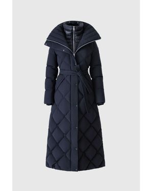Mackage Laurella Long Puffer Jacket - Blue