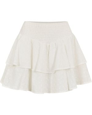 Jack Wills Tiered Skirt - Natural