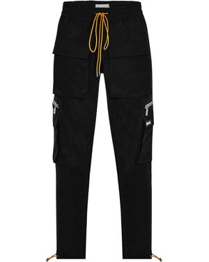 Rhude Cupro Cargo Trousers - Black