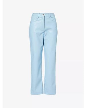 Amy Lynn Straight Leg Trousers - Blue