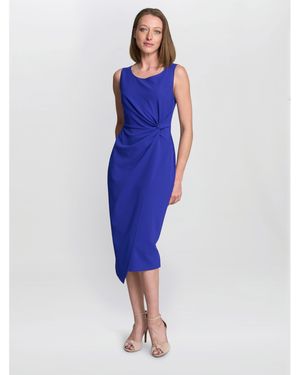Gina Bacconi Helena Wrap Dress - Blue