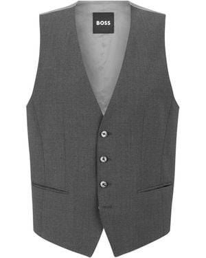 BOSS Hbb Jasper Slim-Fit Waistcoat - Grey