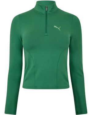 PUMA Train Reg Length Half Zip Fleece - Green