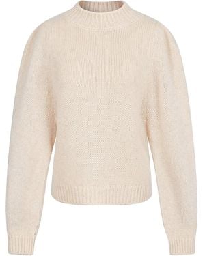 Raey Puffed Sleeve Knitted Jumper - White