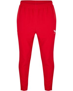 Castore Closed Hem Fleece Jogging Bottoms - Red