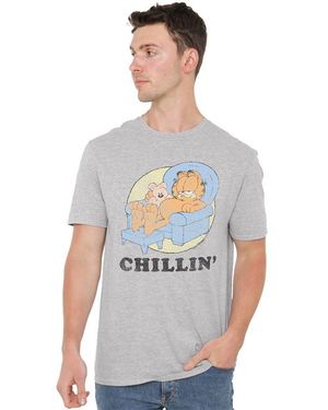 Garfield Chillin T Shirt Athletic Heather - Grey