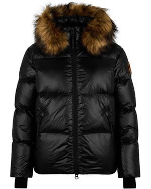 ARCTIC ARMY Faux-Fur Trim Puffer Jacket - Blue
