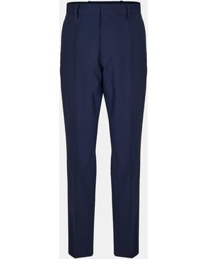 BOSS H Genius Straight Leg Trousers - Blue