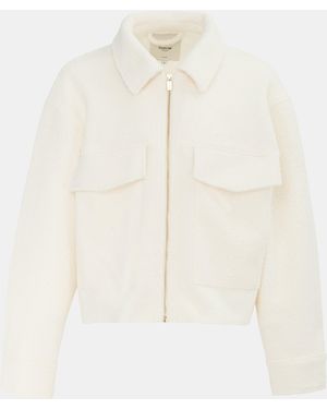 Firetrap Short Boucle Shearling Jacket - White