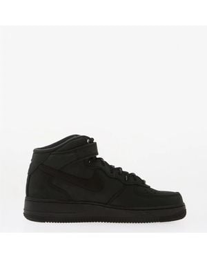 Nike Air Force 1 Mid 07 Leather Runners - Black