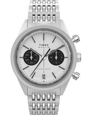 Timex Marlin Analogue Quartz Watch - Metallic