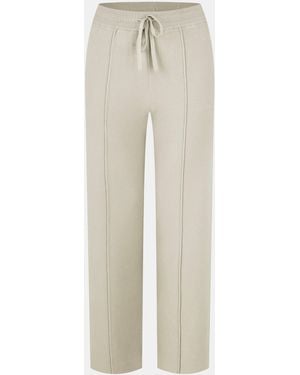Jack Wills Knitted Pin-Tuck Trousers - Natural