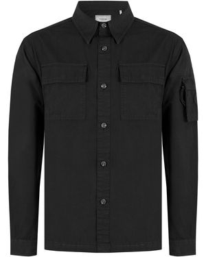Firetrap Andor Cotton Long Sleeve Utility Overshirt - Blue