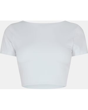 Missy Empire Premium Sculpt Backless Crop Top - White