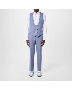 Twisted Tailor Buscott Slim Fit Waistcoat - Blue