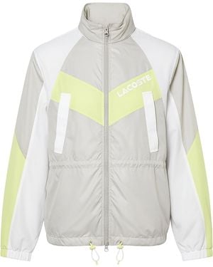 Lacoste Oversized Hooded Colourblock Jacket - White