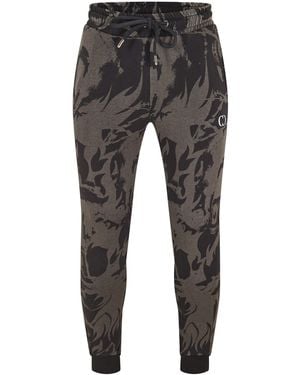 Criminal Damage Abstract Jog Closed Hem Fleece Joggers - Grey