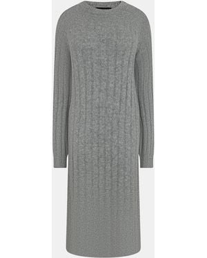 Pieces Knit Mini Dress - Grey