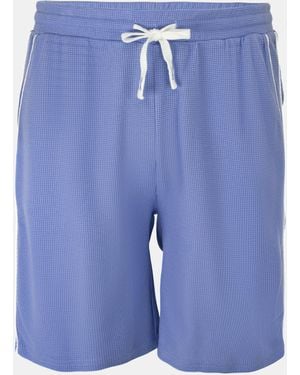 Fabric Waffle Shorts - Blue