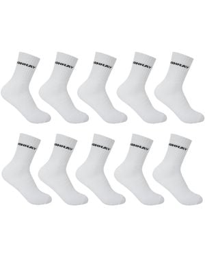 Donnay Crew 10 Pack Sports Socks - White
