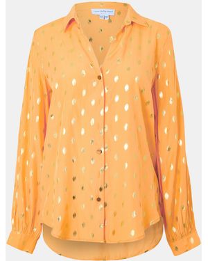 Never Fully Dressed Fleck Miley Long Sleeve Patterned Shirt - Orange