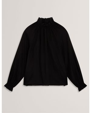 Ted Baker Long Sleeve Blouse - Black