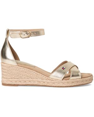 Tommy Hilfiger Wedge Sandals - Metallic