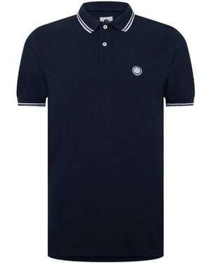Pretty Green Barton Short-Sleeve Polo Shirt - Blue